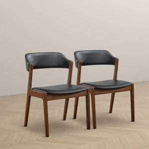 Enzo - Dining Chair (Set of 2) - Black / Brown