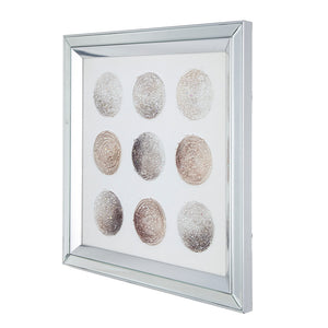 Ares Crystal Mirror Framed Wall Art on Mellow Golden Tint Background