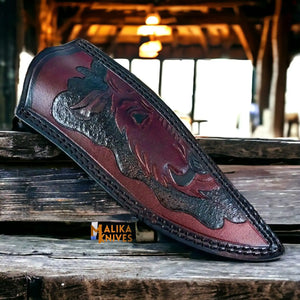 Stag Handle D2 Hunting Knife Full Tang