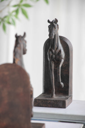S/2 5x4x10.5' Trotting Horse Bookends
