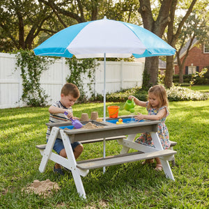 Kids Picnic Table With Sand and Water Table Conversion