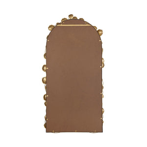 Full Length Arched Wall Mirror With Gold Leaf Accents