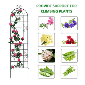 Metal Garden Rustproof Trellis For Climbing Plants Outdoor Flower Support