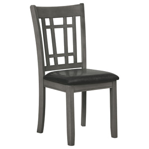 Ingall - 5 Piece Set With Storage Table And Upholstered Chairs - Medium Gray