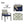 5 Piece Patio Dining Table Set, Acacia Wood Table Top With Umbrella Hole