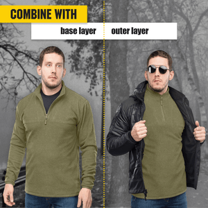 M-Tac Delta Fleece Jacket - Tactical Underwear Top Sweater 1/4 Zip - TRAPSKI