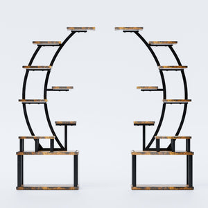 9 Tiered Indoor Plant Stand With 5 Adjustable Grow Lights