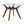 Flynn - Round Glass Top Dining Table - Brown