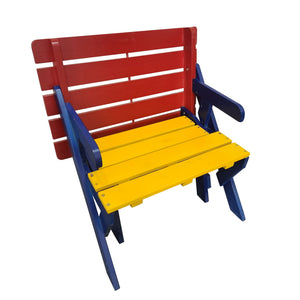 Kids Multi-Functional Arm Chair, Table With 2 Benches All-In-One Set