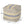 Western Handcrafted Fabric Pouf Durable Natural and Blue