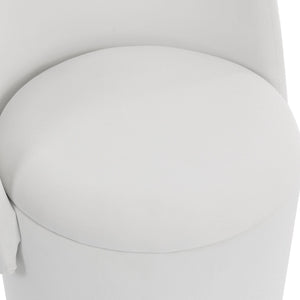 Barrel Chair With Built In Storage, 360° Swivel - Beige