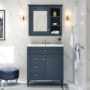 Bathroom Vanity With Medicine Cabinet and Storage