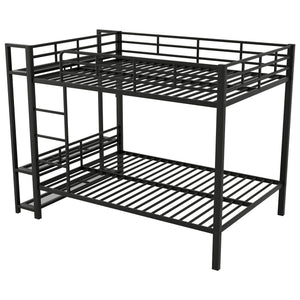 Bunk Bed With Storage Shelves, Clothes Hooks, LED Light