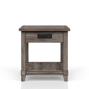 End Table With Storage Drawer Usn - Gray