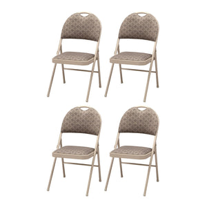 MECO Sudden Comfort Zuni Fabric Double Padded High Back Folding Chair (Set of 4)
