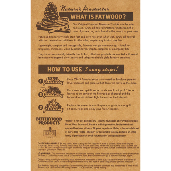 Better Wood Products Protect the Parks Fatwood Firestarter Crate, Yellowstone