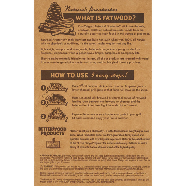 Better Wood Products Protect the Parks Series Fatwood Firestarter Crate, Glacier