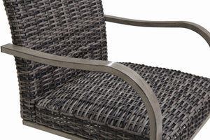 2PC Outdoor Dining Chair with Hand-Painted Frame and Water-Washed Cotton Seat