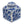 5x5x8' Hand Painted Square Canister with Blue and White Floral Pattern