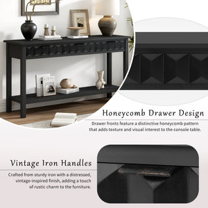 U_Style 58.3'' Fir Veneer Entryway Table