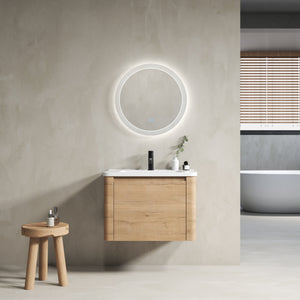 28'' Wall-Mounted Bathroom Vanity with Ceramic Sink