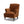 Eloise 30' Pleated Sock Arm Accent Armchair, Burnt Orange Performance Velvet