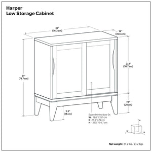 Harper - Low Storage Handcrafted Cabinet