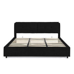 Storage Upholstered Hydraulic Platform Bed With Integrated Headboard