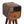 Solid Wood Extra Mini Curve Bedside, 1-Drawer, 1 Open-Slot, Chestnut