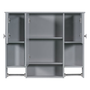 Wall Mounted Bathroom Storage Cabinet With Mirror, Medicine Cabinet With Towel Bar