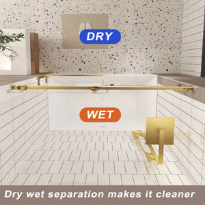 Frameless Shower Door, Smooth Sliding Tracks