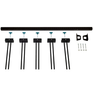 Solitude Ski Rack | Adjustable Wall Storage System | Holds 10 Pairs of Skis