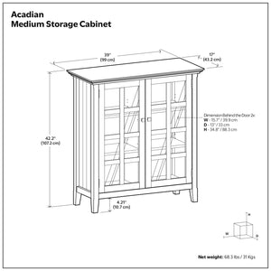 Acadian - Medium Storage Cabinet - Natural Aged Brown