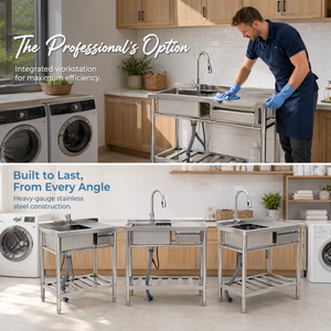 Stainless Steel Utility Sink, Freestanding Sink