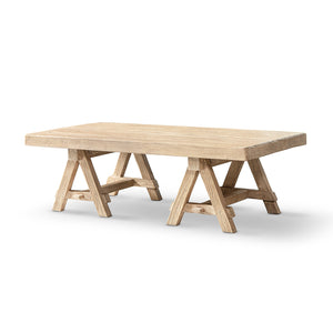 Hawthorne 48' Solid Reclaimed Elm Rectangular Trestle Coffee Table