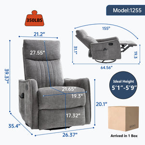 ComfortMax Dark Gray Recliner Chair