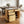 Indoor Bamboo Rolling Kitchen Island with Stainless Steel Top
