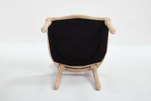 French Country Dining Chairs Set of 2 Upholstered with Rattan Back