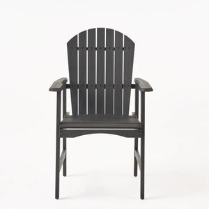 Outdoor Weather Resistant Acacia Wood Adirondack Dining Chairs (Set of 2)