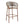 Lodi Outdoor Metal Rope Barstool, Teak Finished Frame and Beige Cushion, Set of 4
