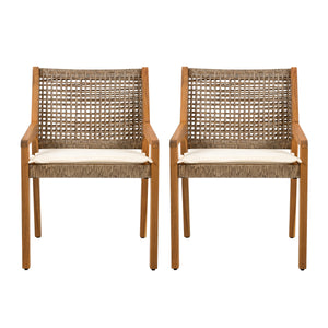 Outdoor Dining Chair - Acacia Wood & Wicker