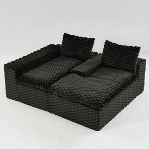Modular Sofa, Convertible Twin Seat With Chaise Lounge
