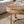 Modern Round Coffee Table with Wooden Carving Pattern and Metal Legs