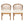 Outdoor Dining Chairs Set of 2, Acacia Wood Patio Chairs with Cushions