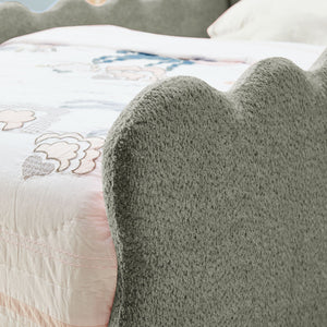 Cute Dinosaur Shaped Bed With Safety Guardrail, Toddler Frame
