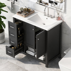 36" Bathroom Vanity with Sink Top and Storage Cabinet