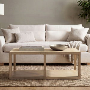 Ellis - Open Frame Coffee Table With Lower Shelf - Natural