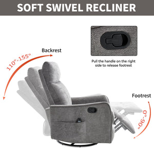 ComfortMax Dark Gray Recliner Chair