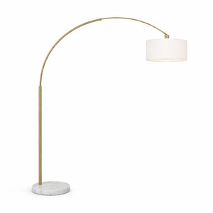 Ambient - Arch Floor Lamp With Large Shade - Gold / White