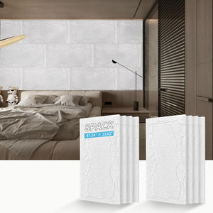 3D Faux Stone Wall Panels - 8 PCS PU Wainscoting